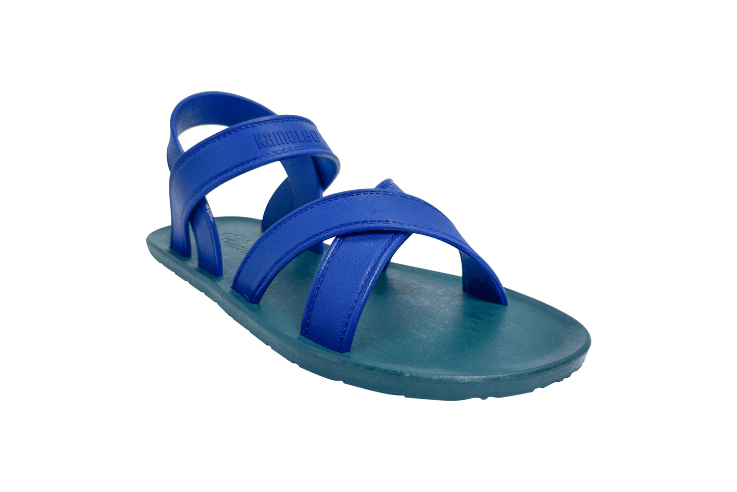 Cross Plus Kids Green Sole Blue Strap