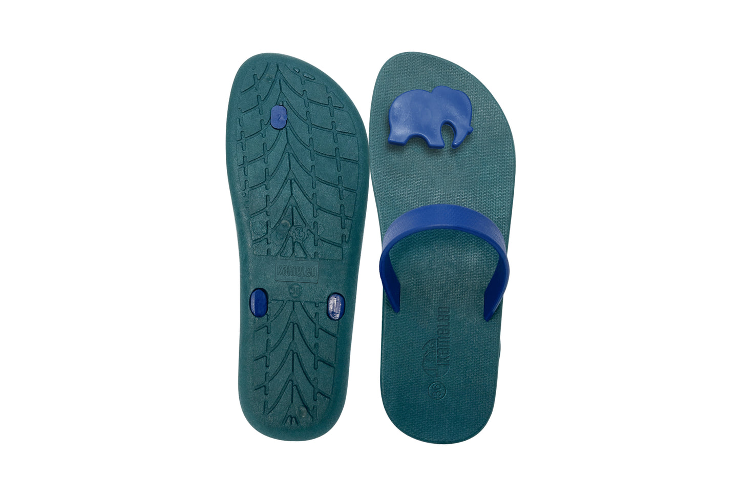 Poppi Ellie Green Sole Blue Strap