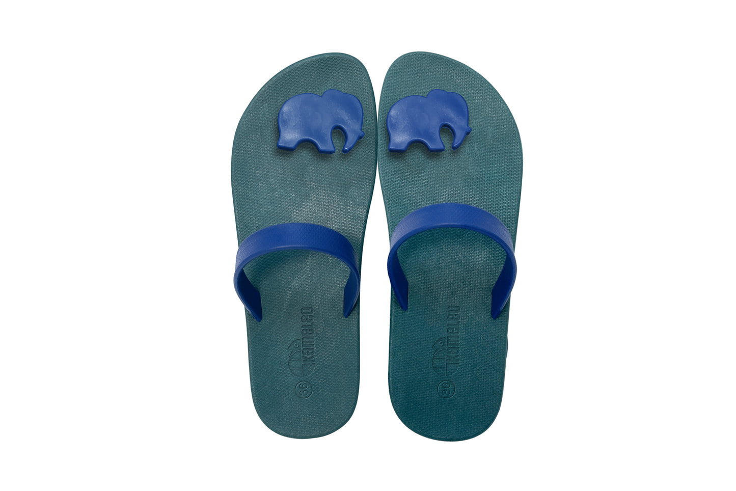 Poppi Ellie Green Sole Blue Strap