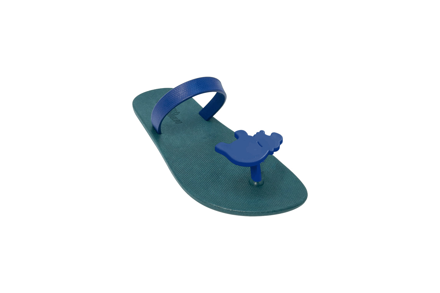 Poppi Hippo Green Sole Blue Strap