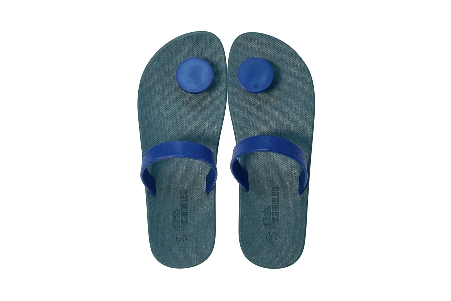 Poppi Dot Green Sole Blue Strap