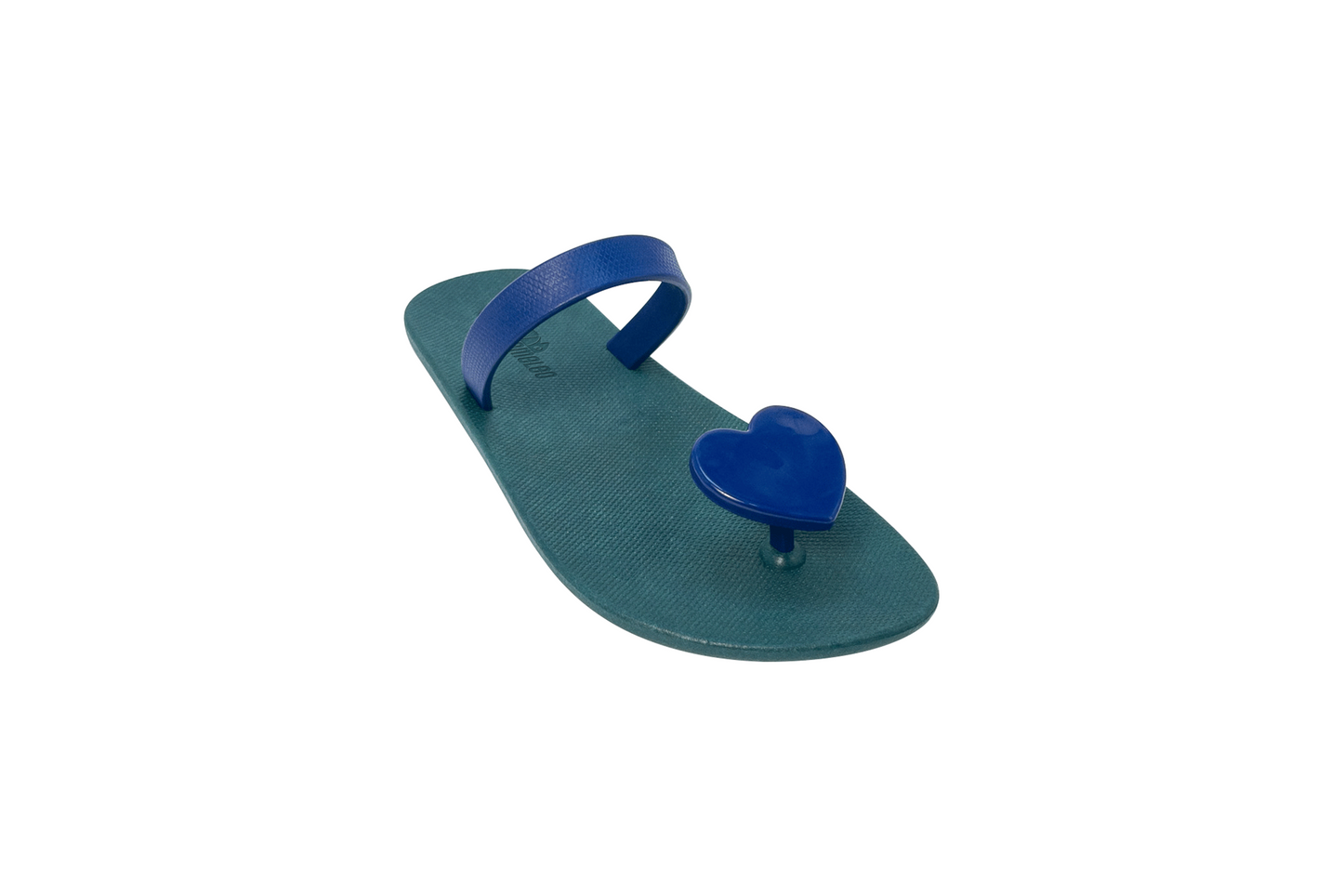 Poppi Heart Green Sole Blue Strap