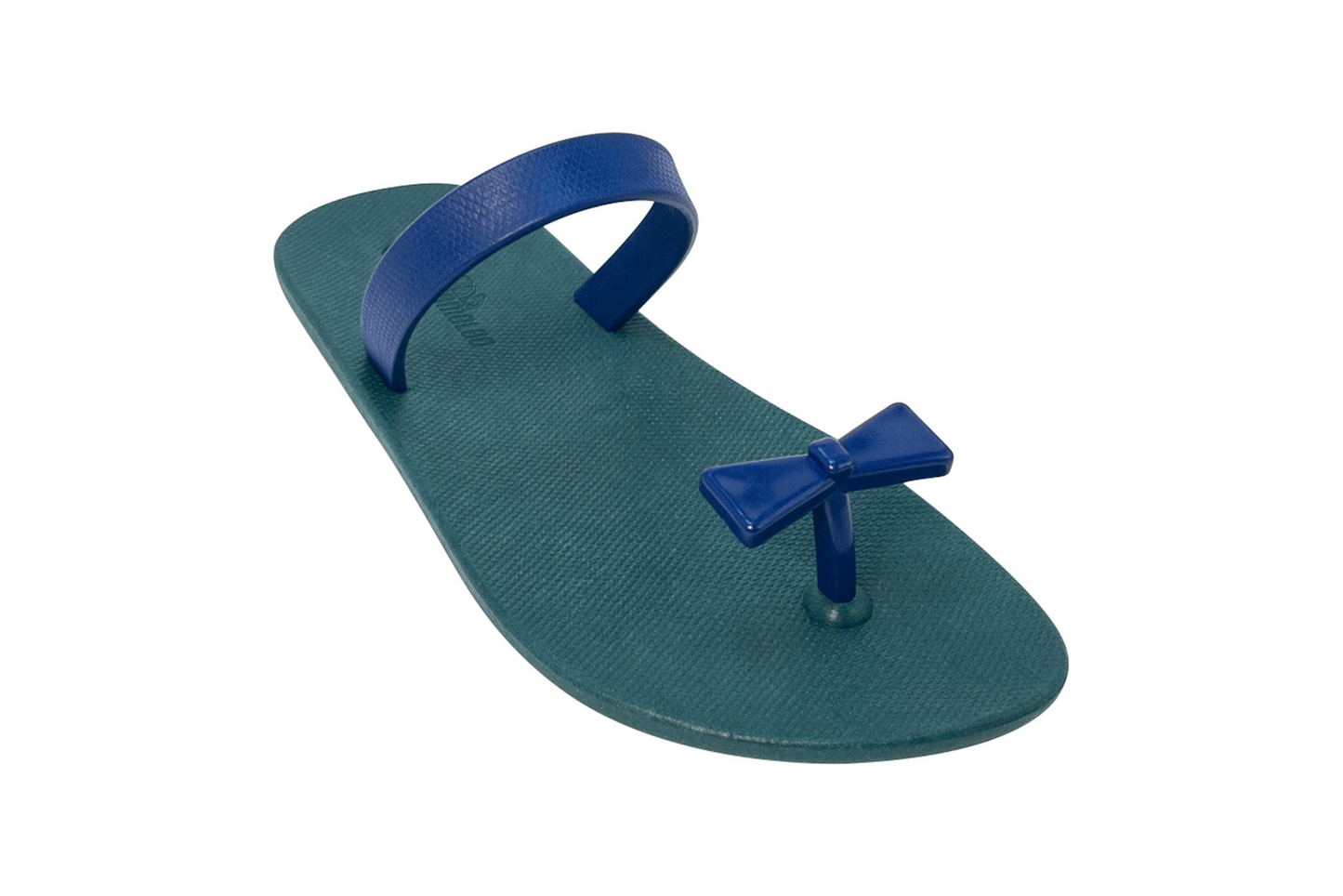 Poppi Bow Green Sole Blue Strap