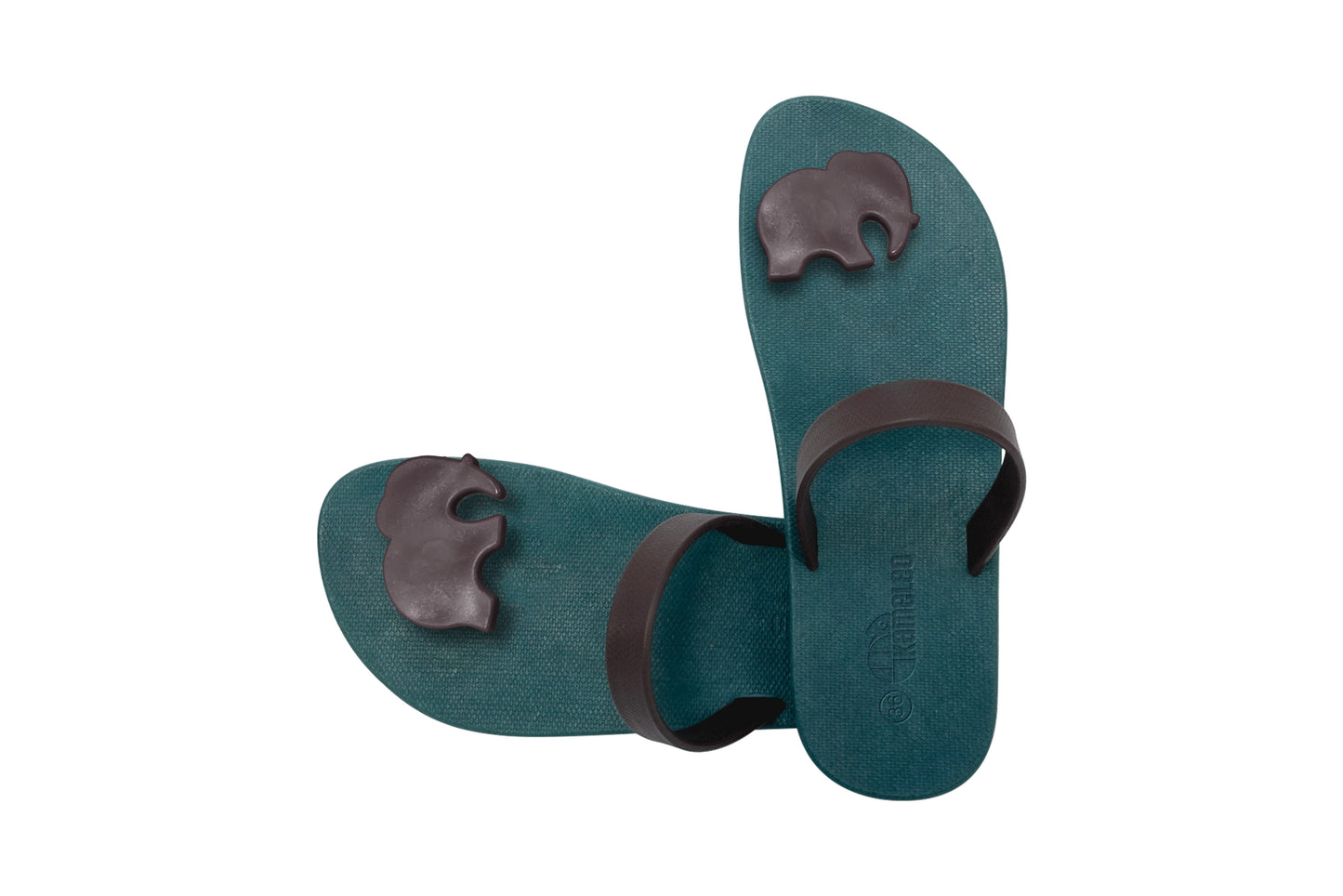 Poppi Ellie Green Sole Brown Strap