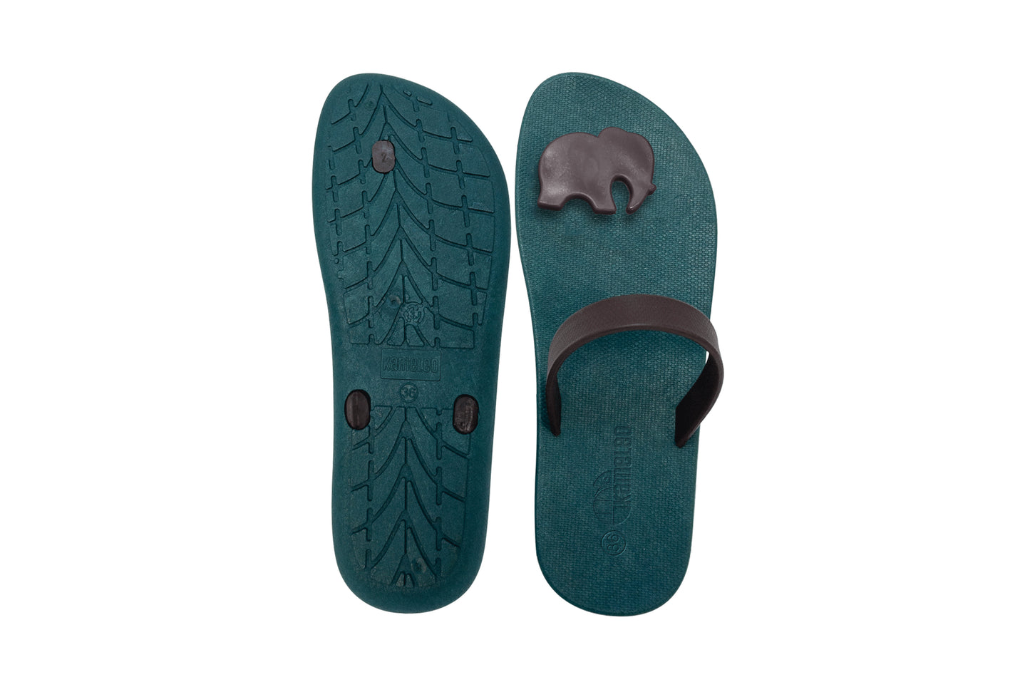 Poppi Ellie Green Sole Brown Strap