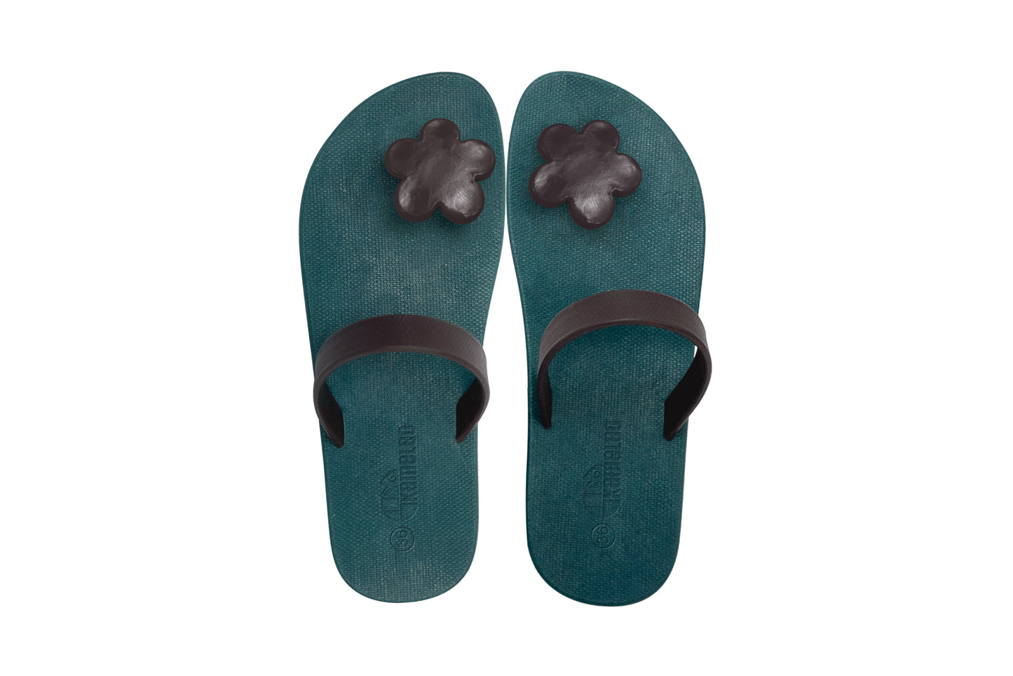 Poppi Flora Green Sole Brown Strap