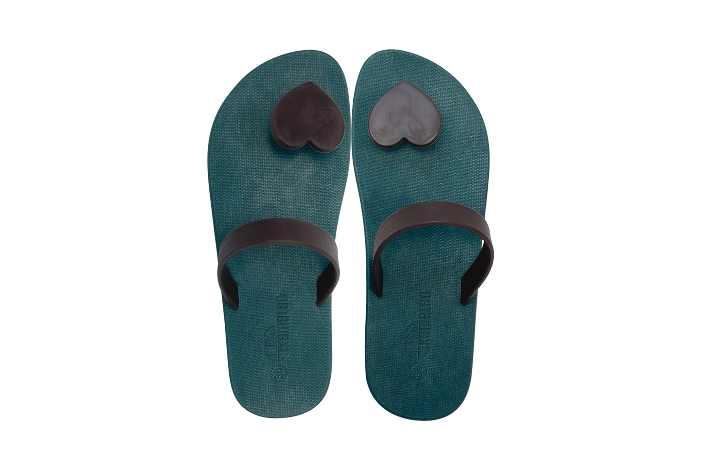 Poppi Heart Green Sole Brown Strap