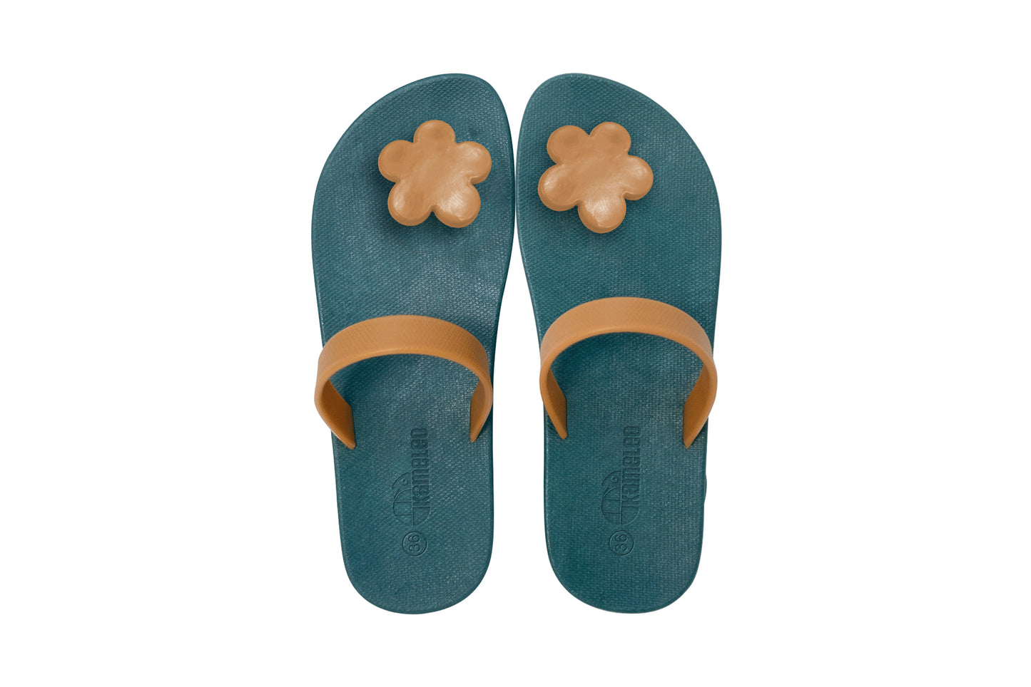 Poppi Flora Green Sole Caramel Strap
