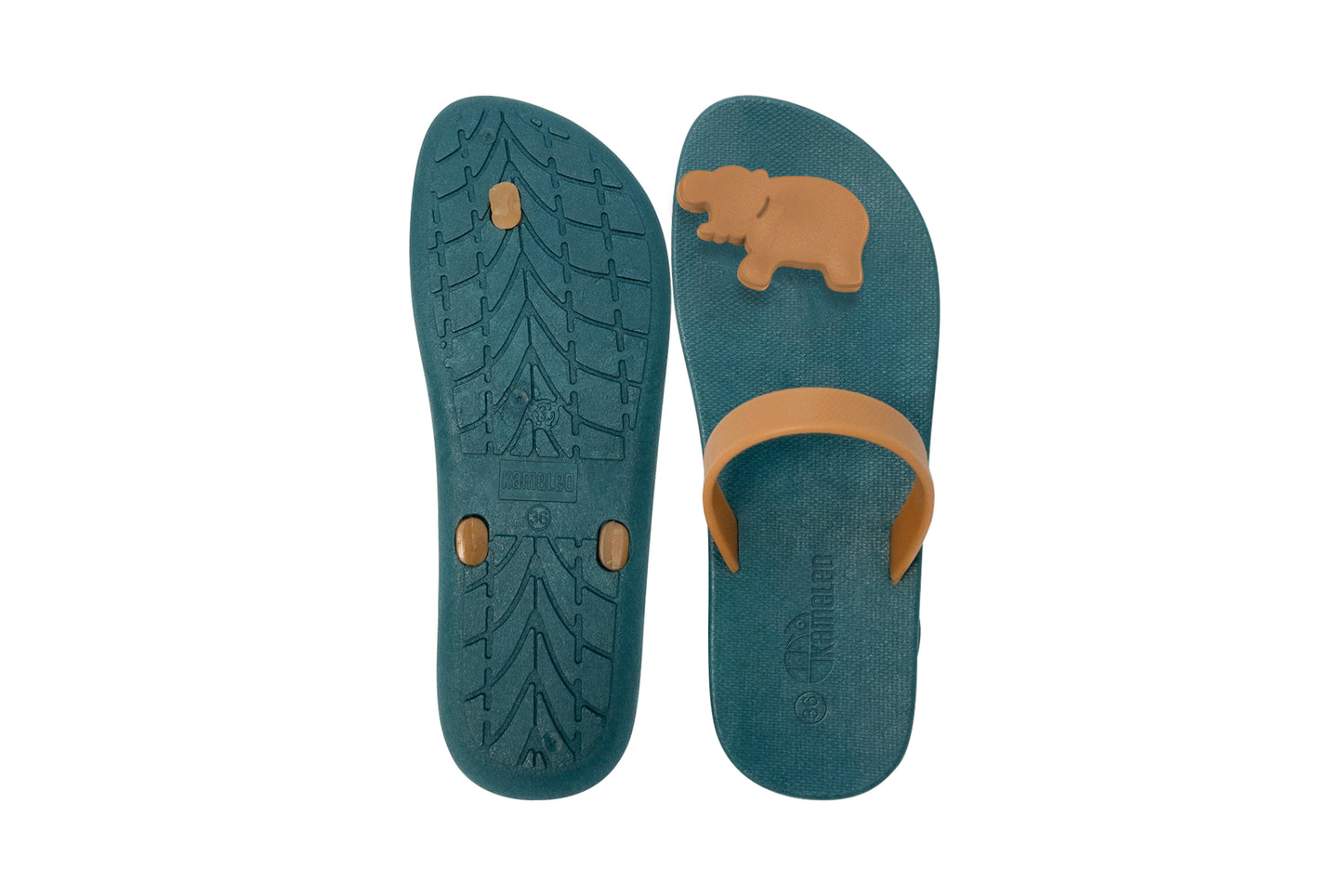 Poppi Hippo Green Sole Caramel Strap
