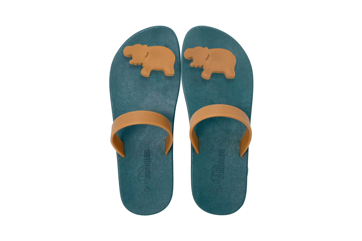 Poppi Hippo Green Sole Caramel Strap