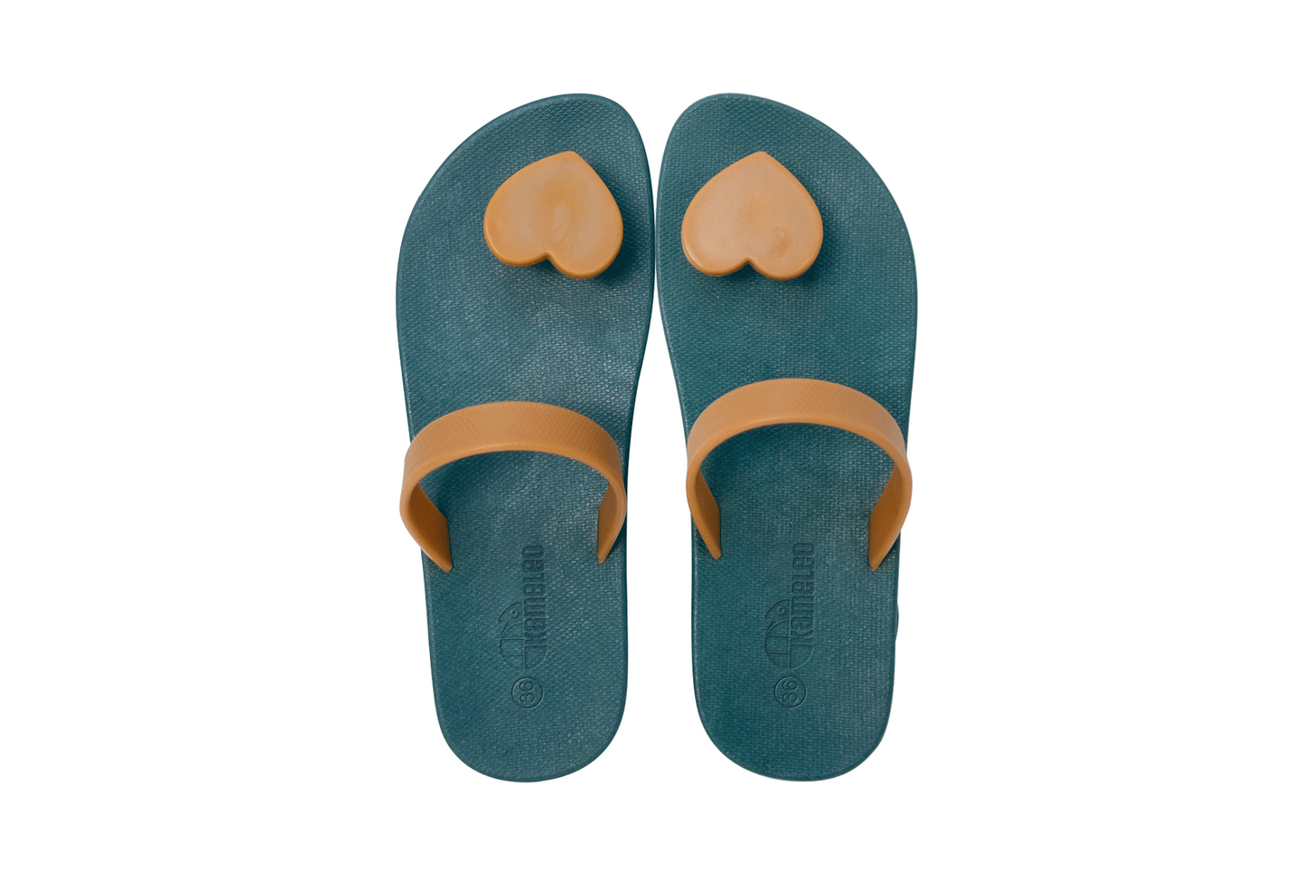 Poppi Heart Green Sole Caramel Strap