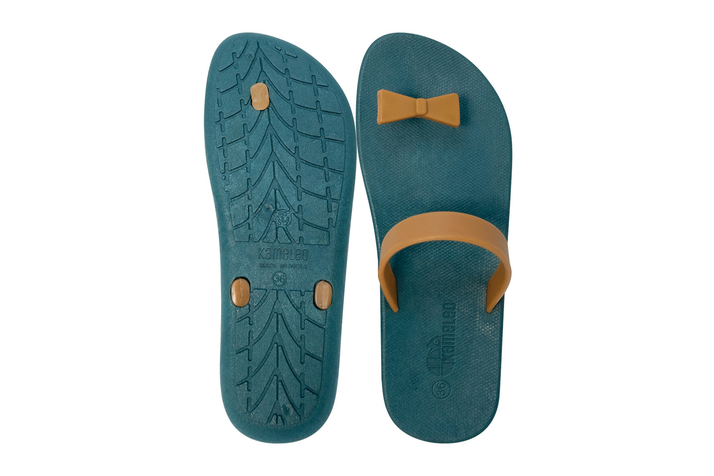 Poppi Bow Green Sole Caramel Strap