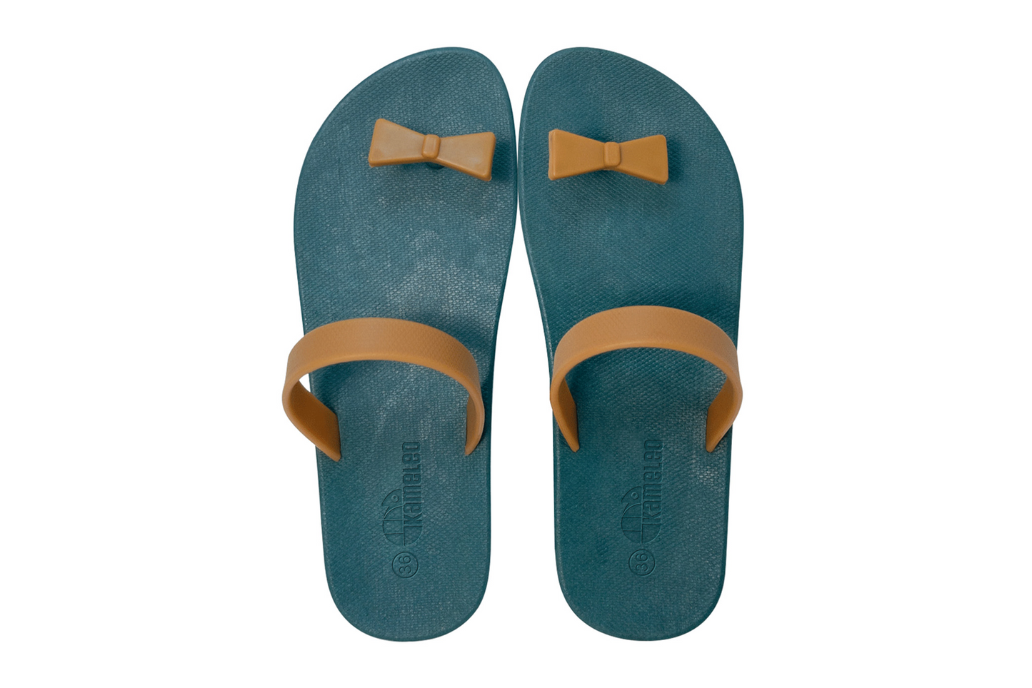 Poppi Bow Green Sole Caramel Strap