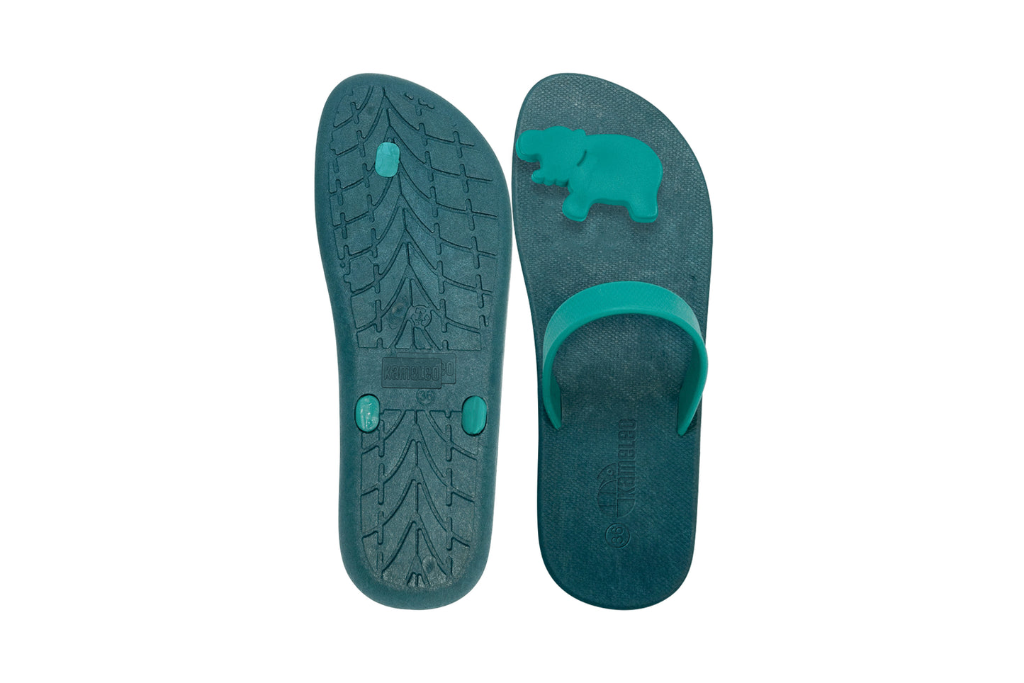 Poppi Hippo Green Sole Green Strap