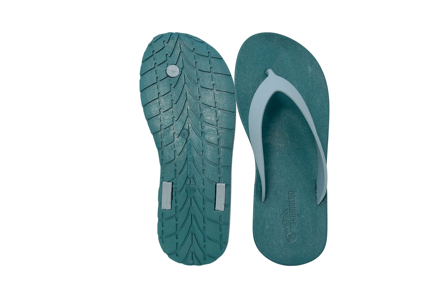 Flippy Green Sole Grey Strap