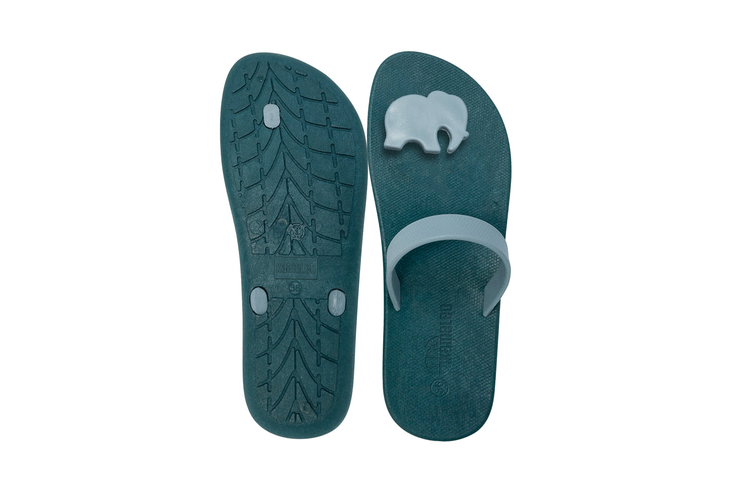 Poppi Ellie Green Sole Grey Strap