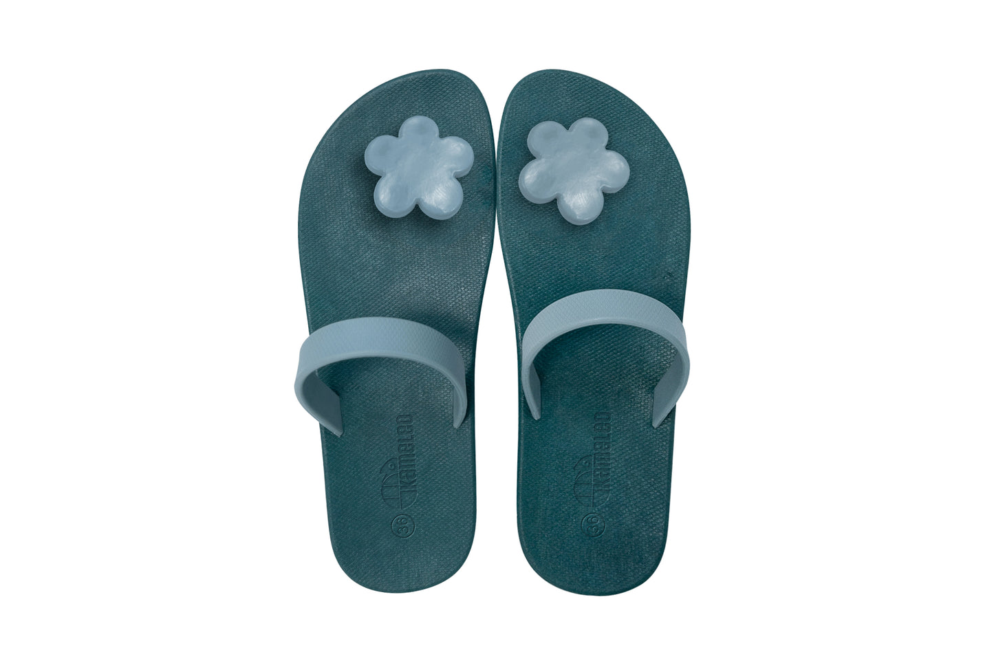 Poppi Flora Green Sole Grey Strap