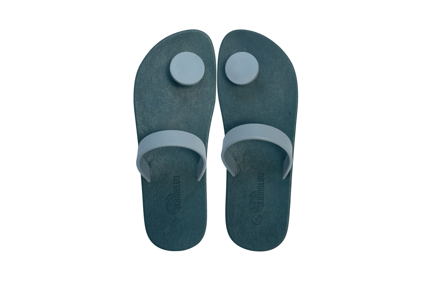 Poppi Dot Green Sole Grey Strap