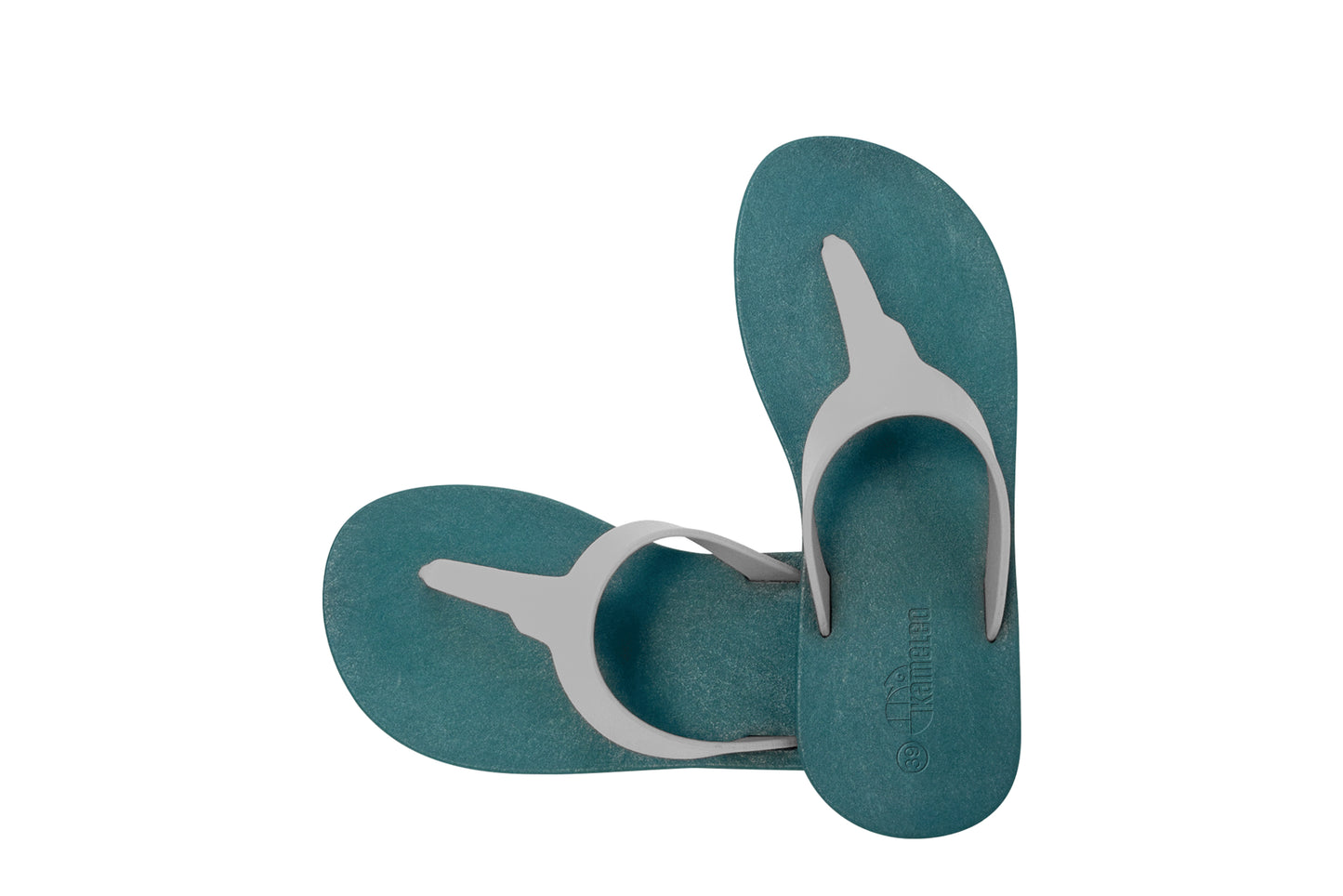 Thongs Green Sole Grey Strap