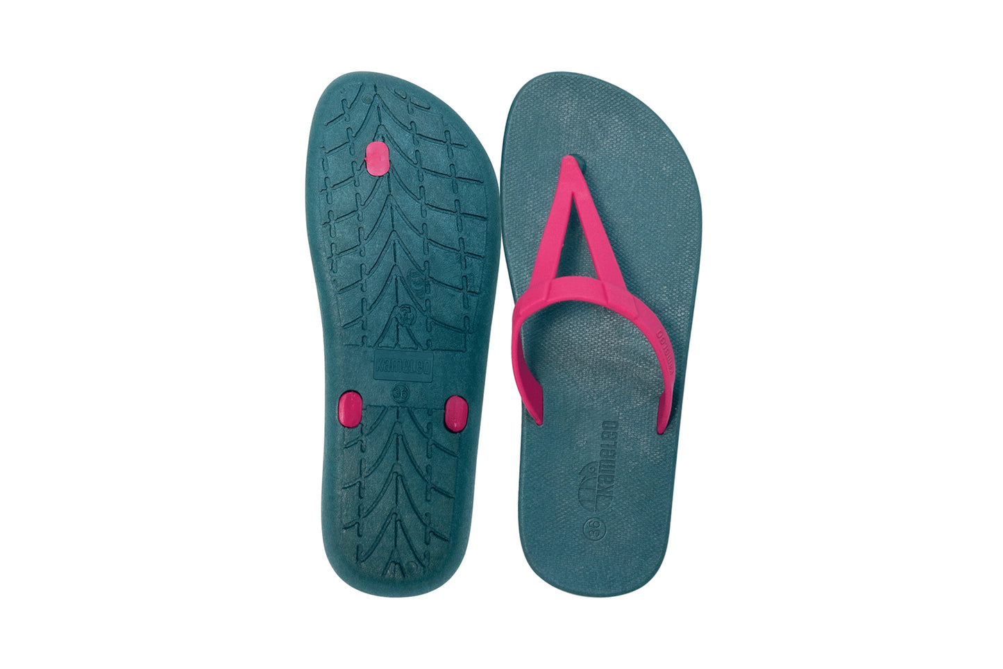 Eiffel Green Sole Pink Strap