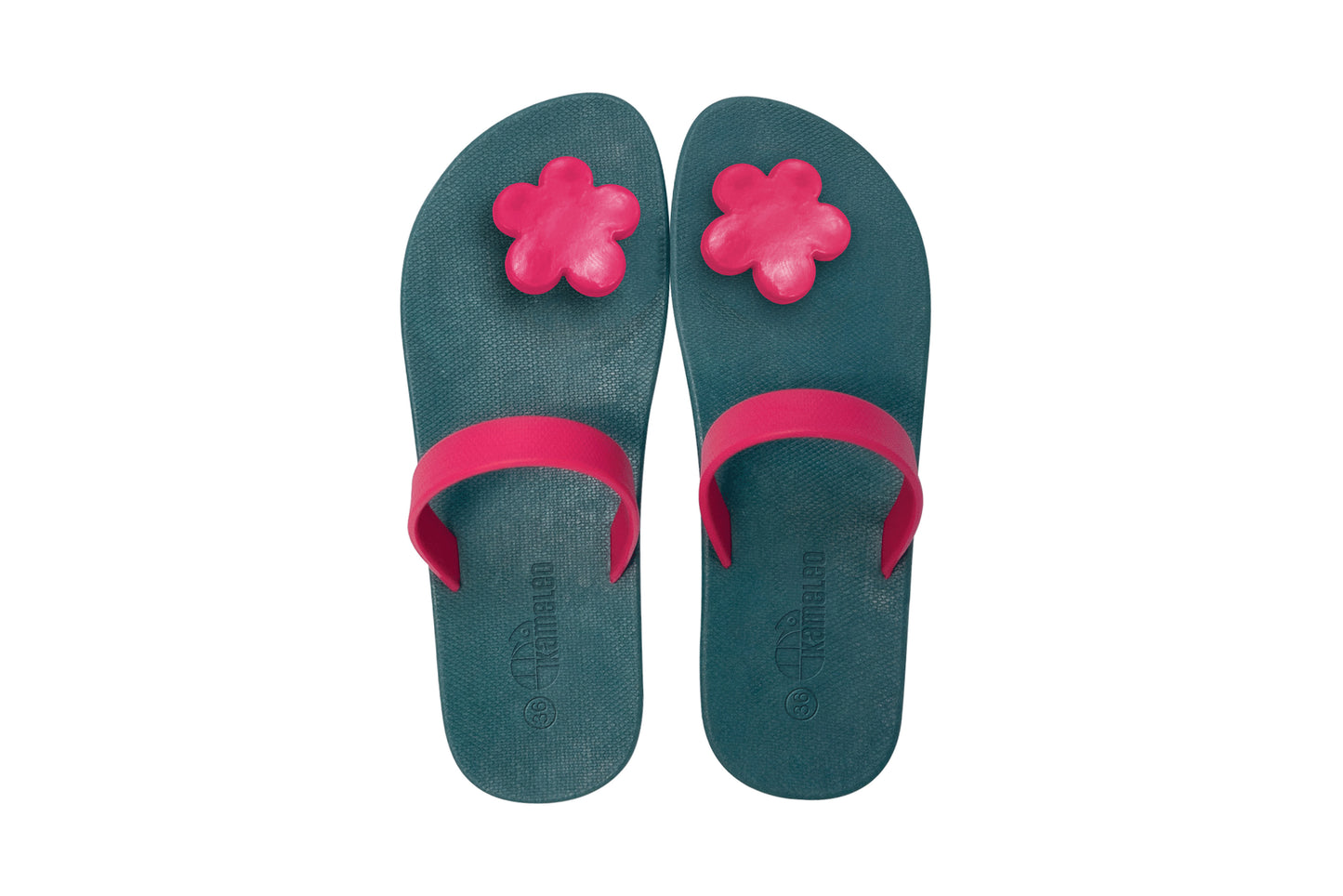 Poppi Flora Green Sole Pink Strap