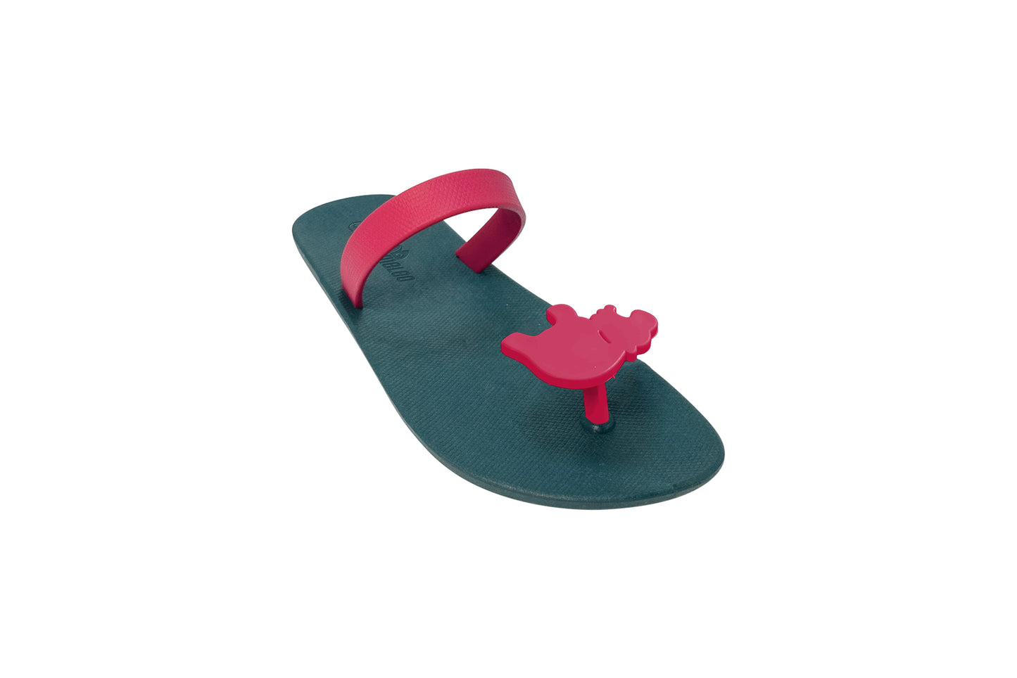 Poppi Hippo Green Sole Pink Strap