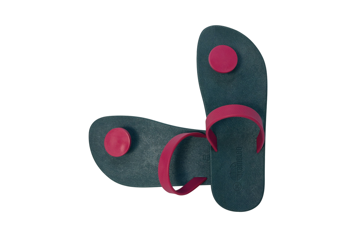 Poppi Dot Green Sole Pink Strap