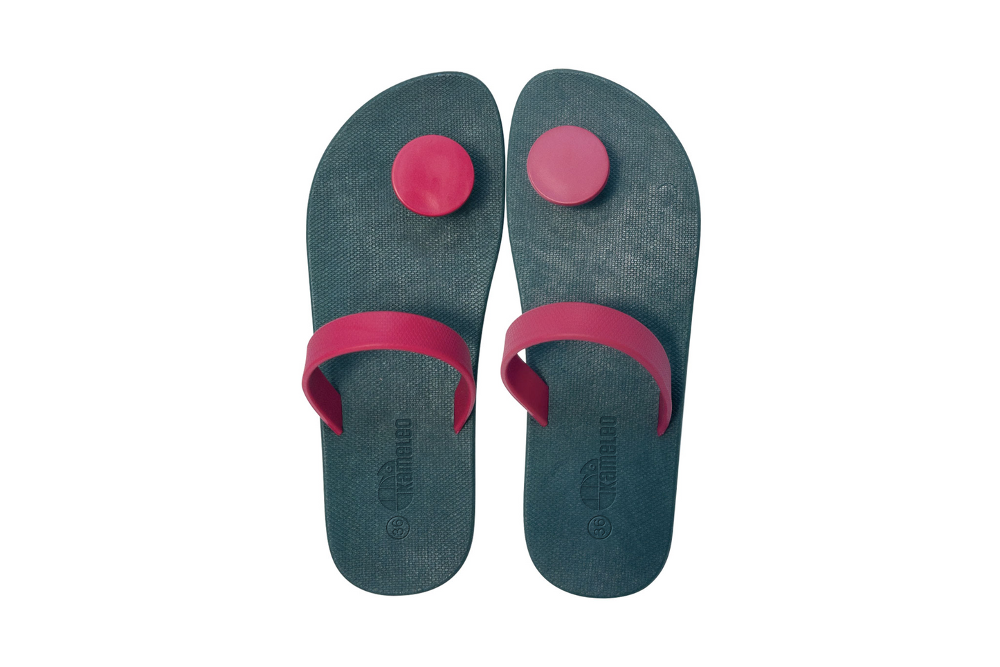 Poppi Dot Green Sole Pink Strap