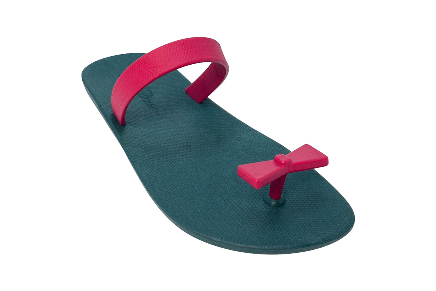 Poppi Bow Green Sole Pink Strap