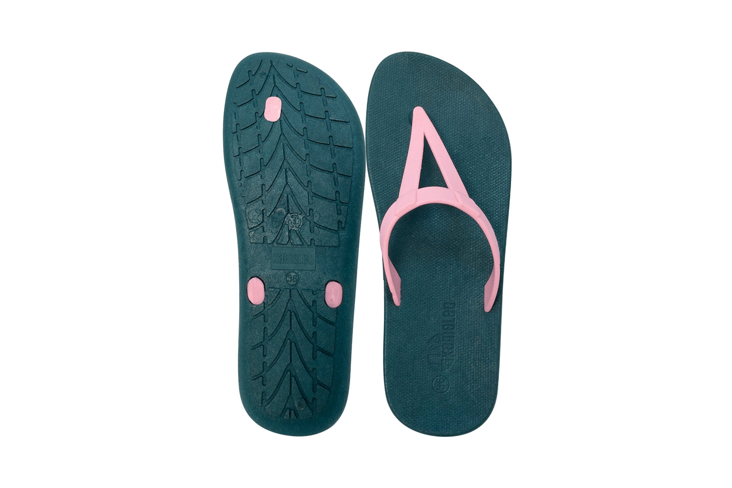 Eiffel Green Sole LightPink Strap
