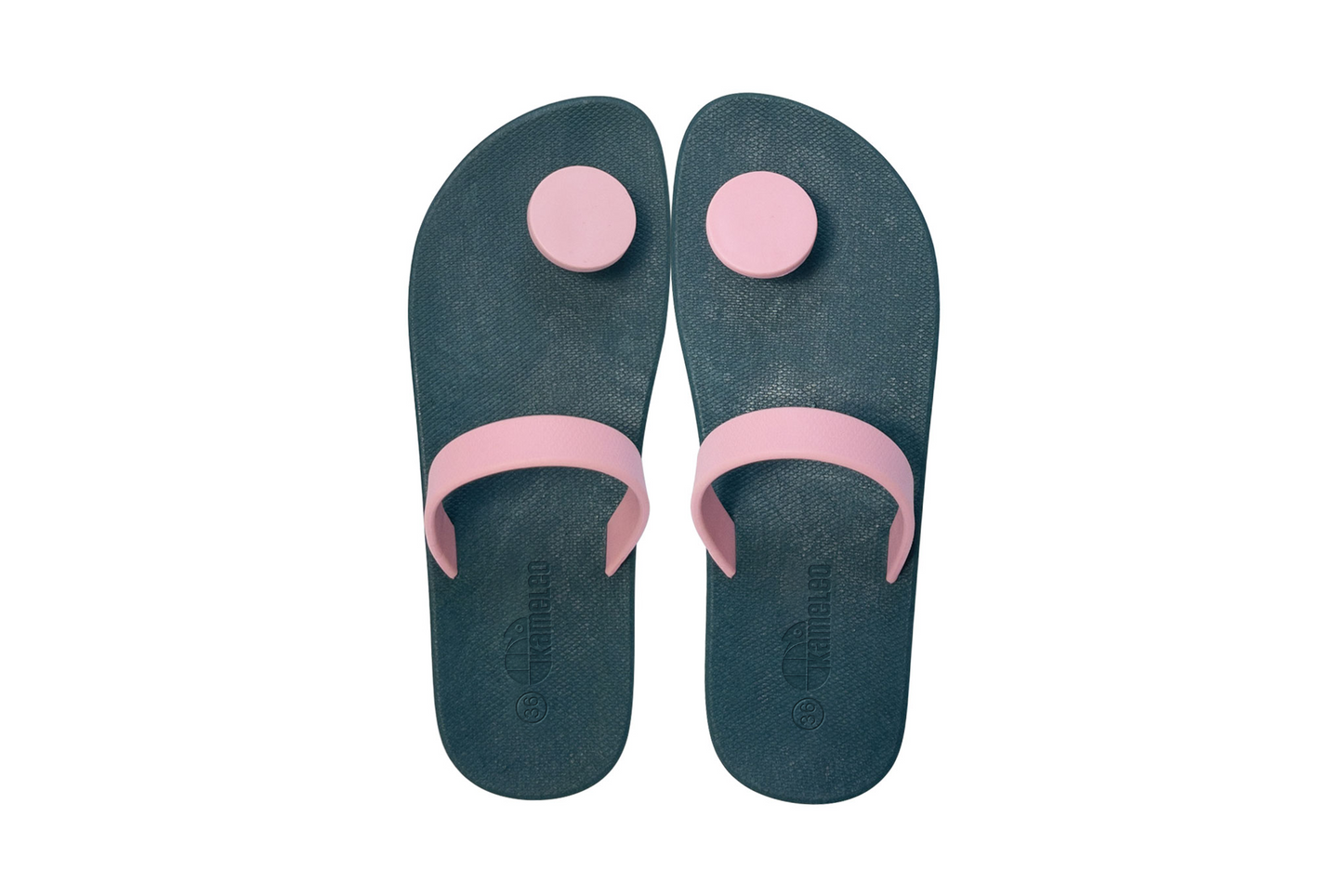 Poppi Dot Green Sole LightPink Strap