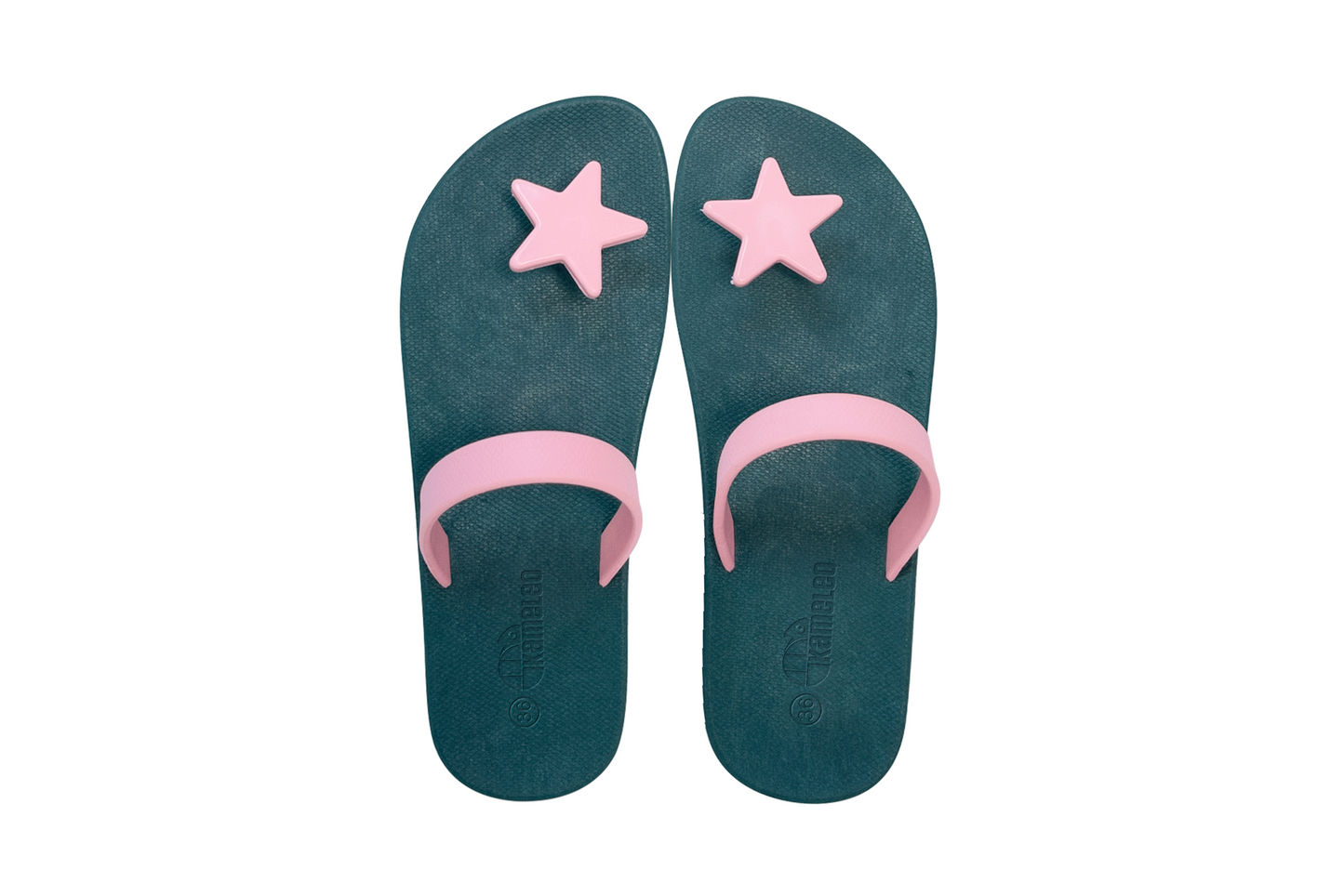 Poppi Star Green Sole LightPink Strap