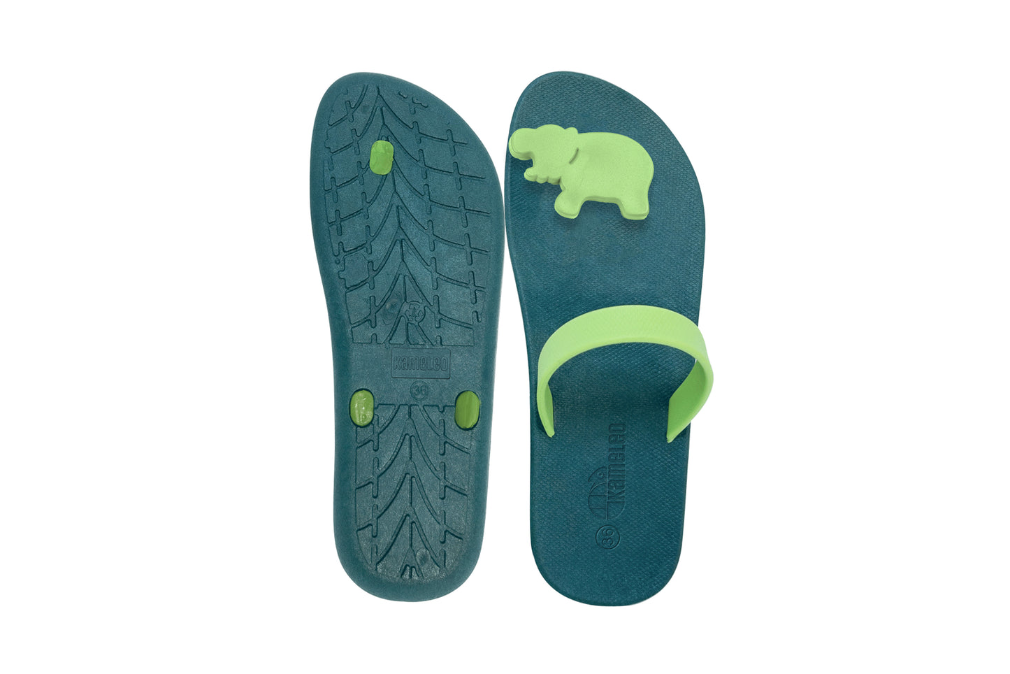 Poppi Hippo Green Sole Lime Strap