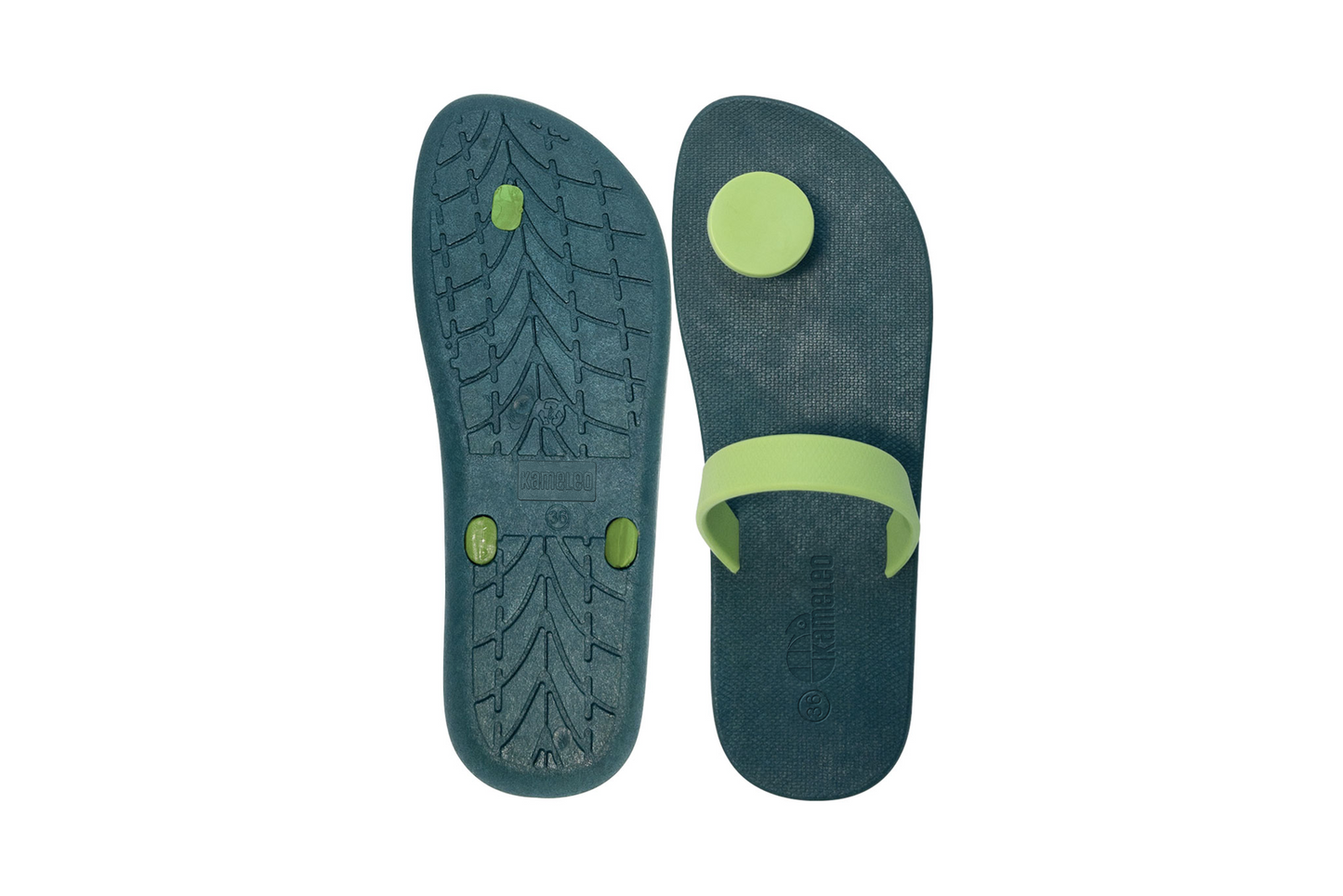 Poppi Dot Green Sole Lime Strap