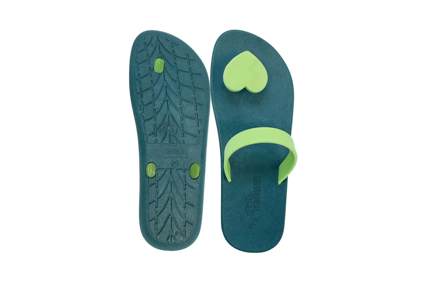 Poppi Heart Green Sole Lime Strap