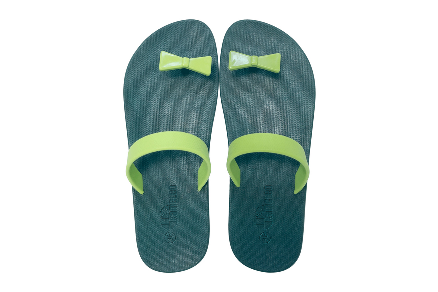 Poppi Bow Green Sole Lime Strap