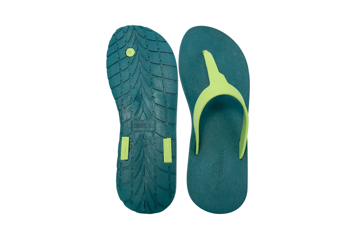 Thongs Green Sole Lime Strap