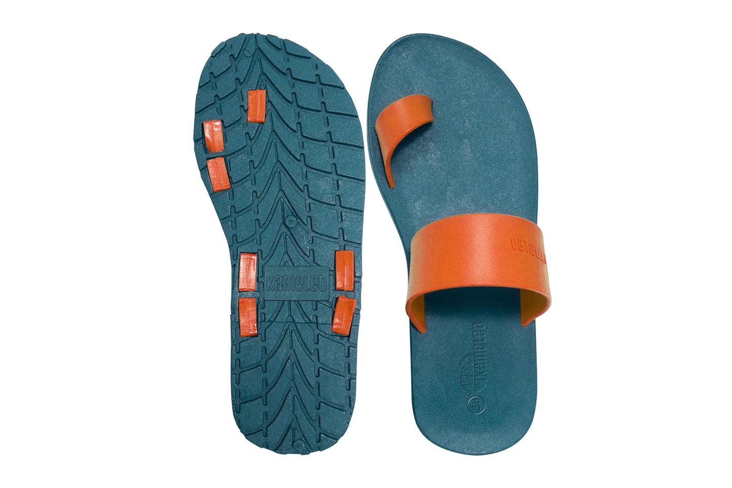 Pop Thumb Green Sole Orange Strap