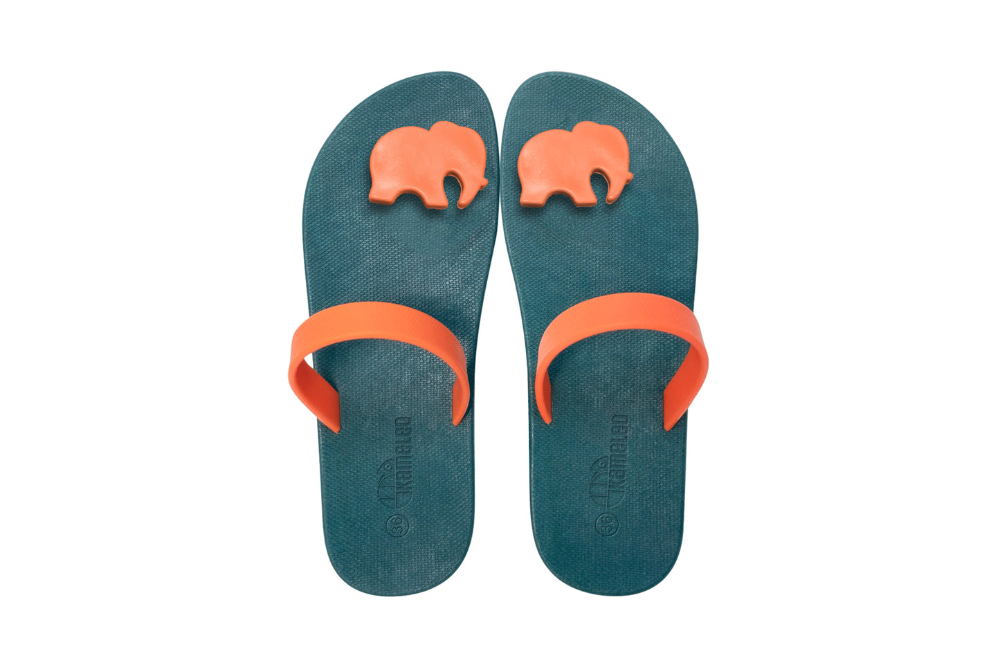 Poppi Ellie Green Sole Orange Strap