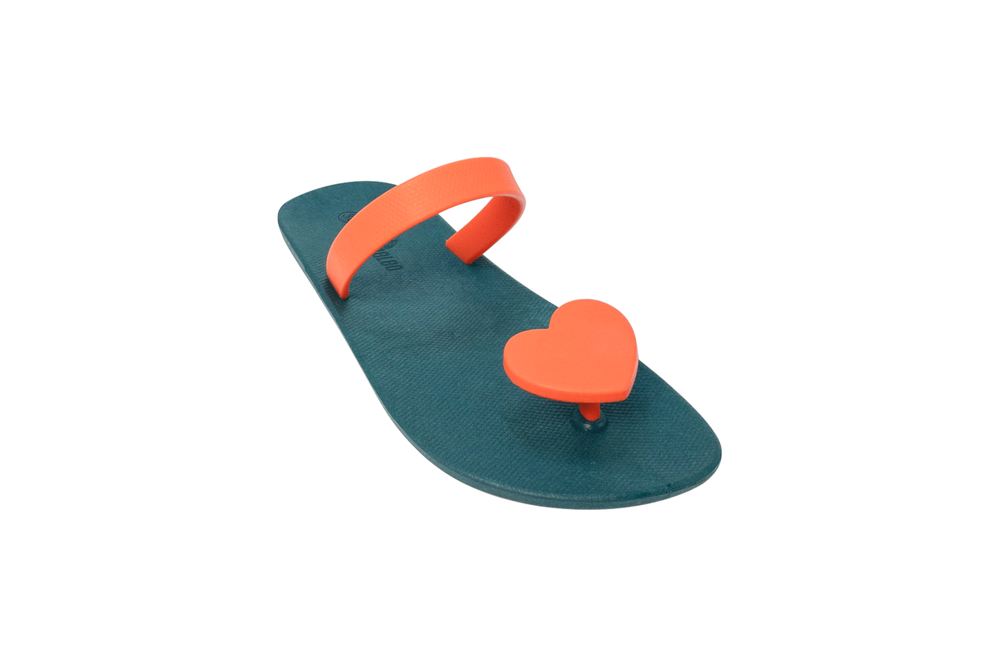 Poppi Heart Green Sole Orange Strap