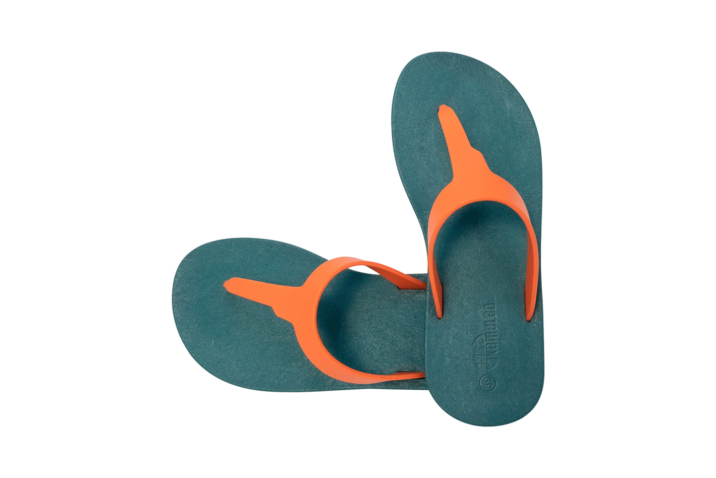 Thongs Green Sole Orange Strap