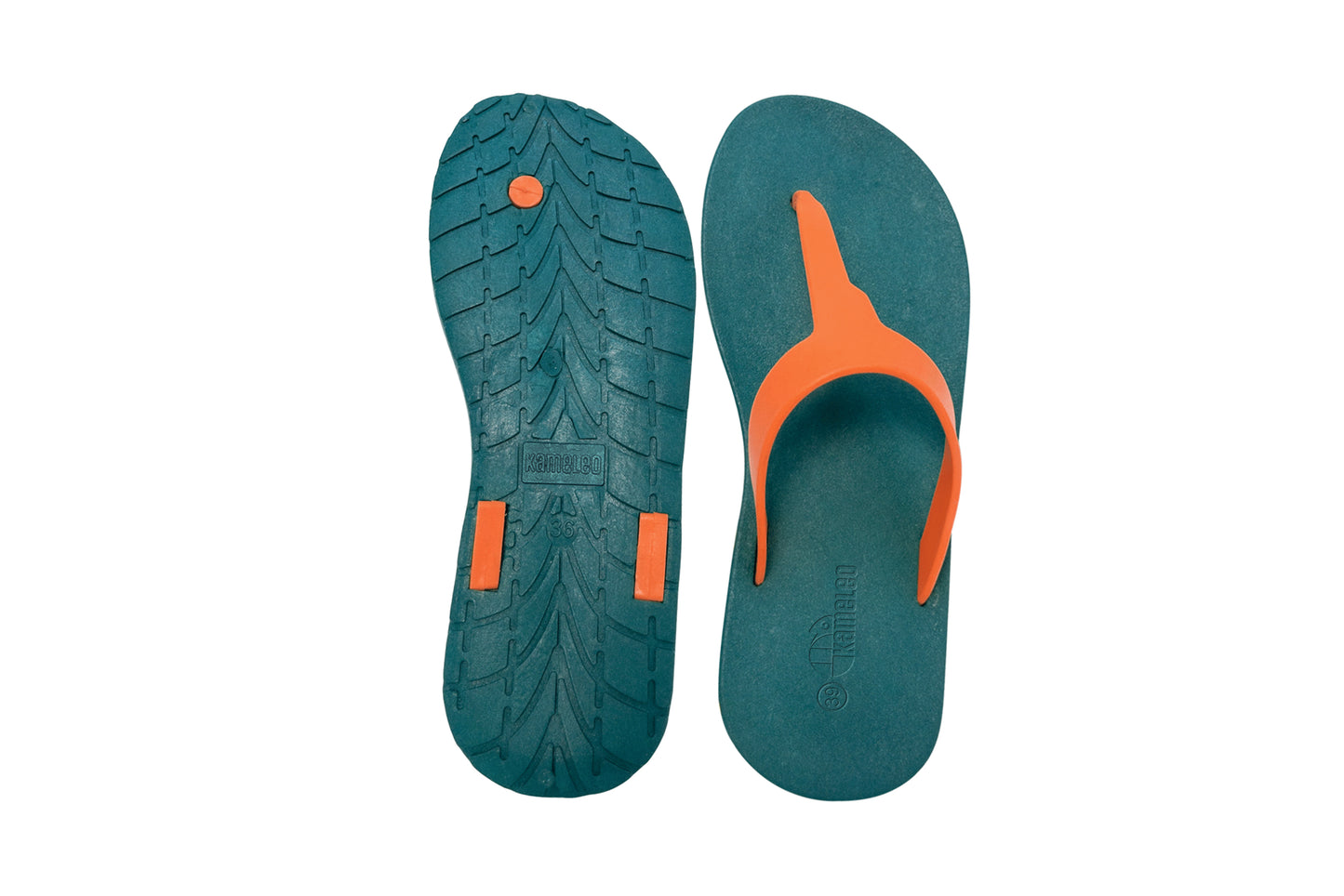 Thongs Green Sole Orange Strap