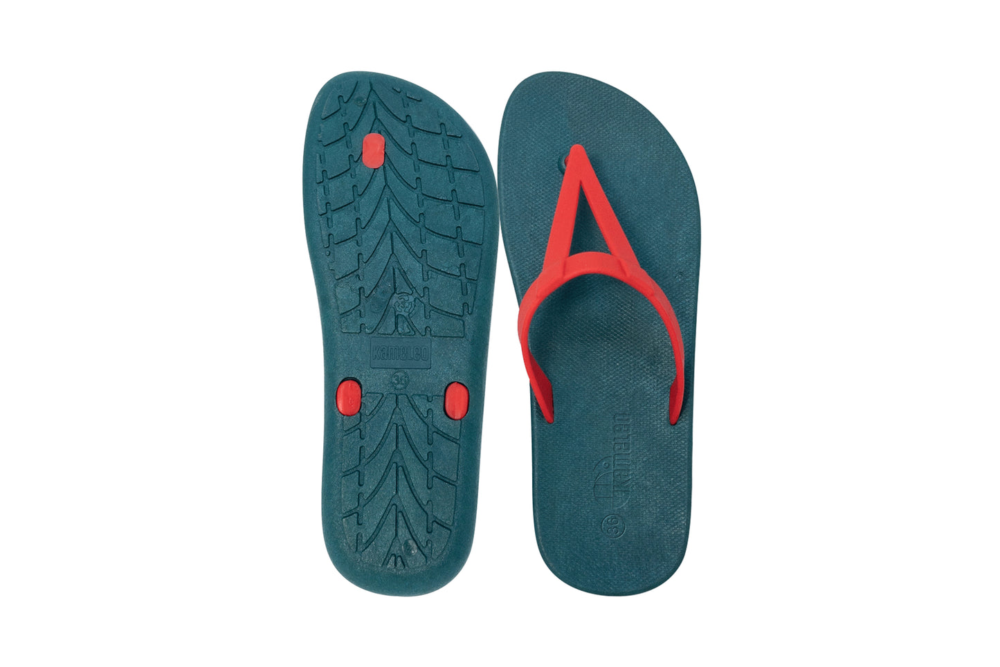 Eiffel Green Sole Red Strap