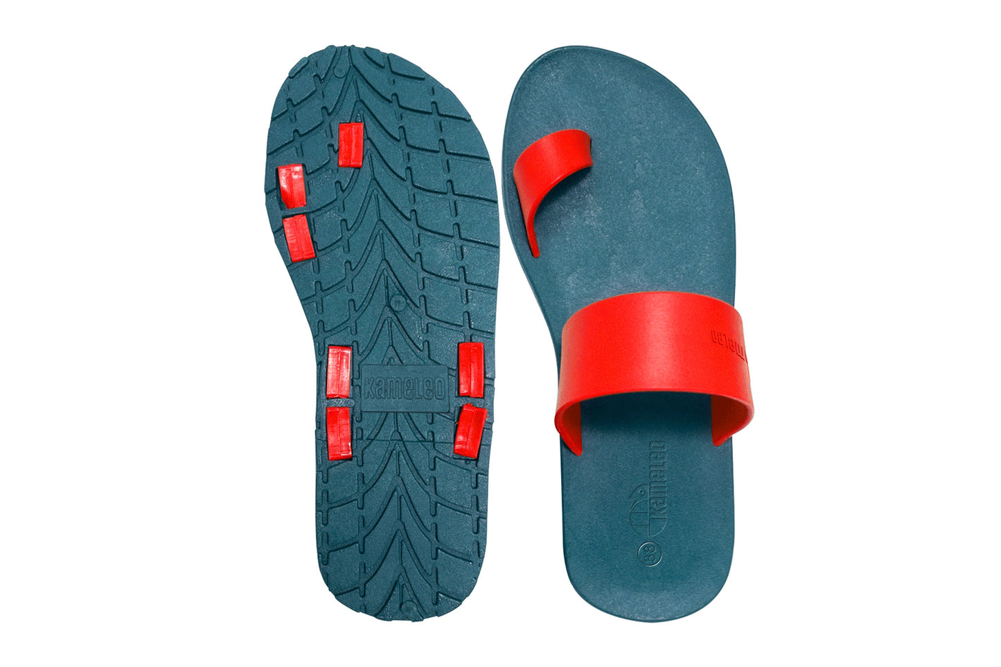 Pop Thumb Green Sole Red Strap