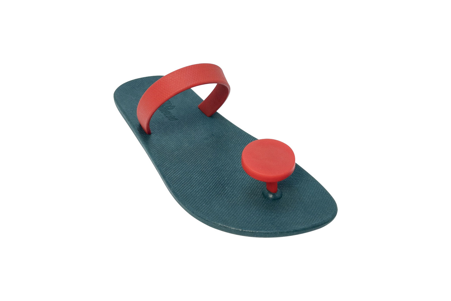 Poppi Dot Green Sole Red Strap