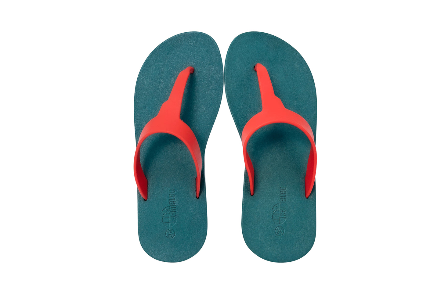 Thongs Green Sole Red Strap