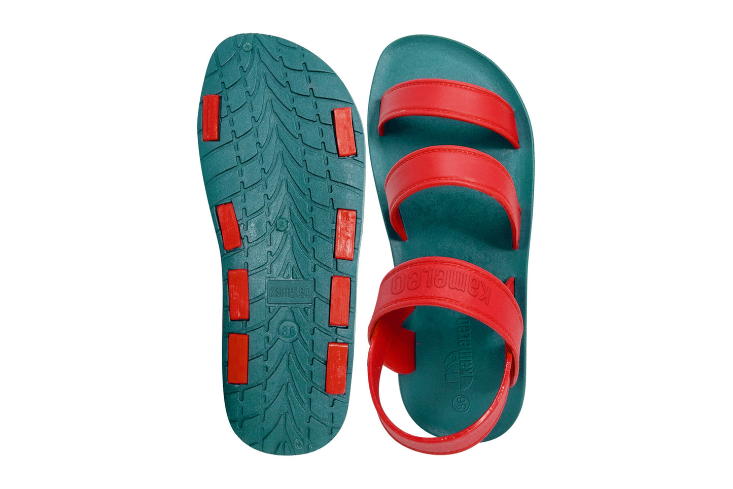 Twin Plus Green Sole Red Strap