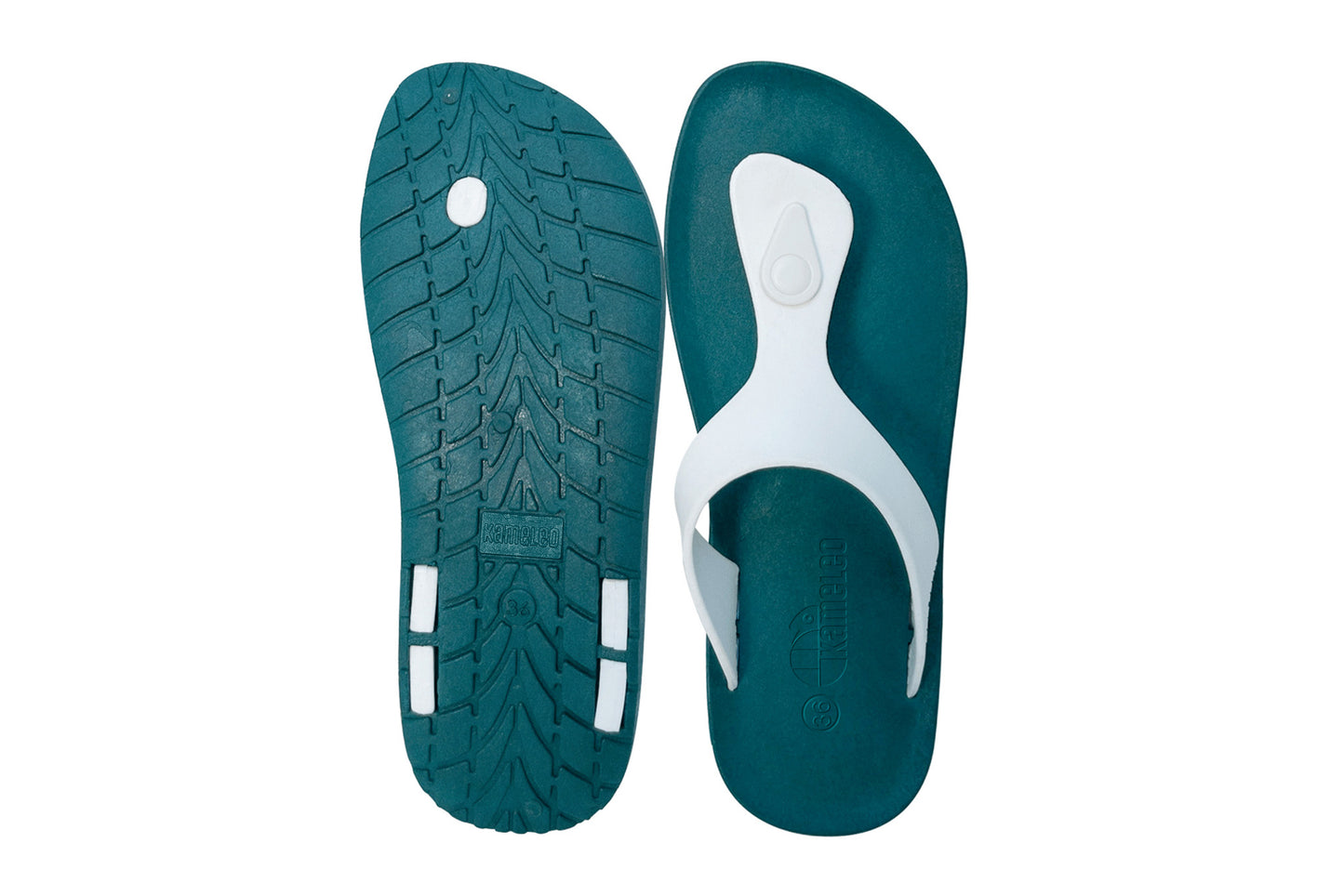 Candy Green Sole White Strap