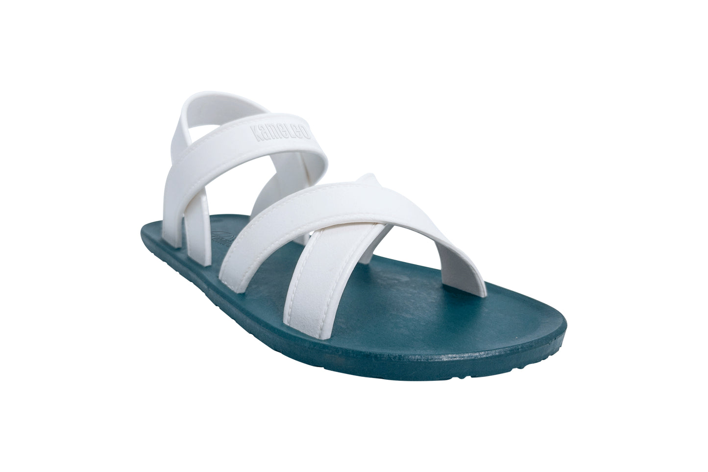 Cross Plus Kids Green Sole White Strap