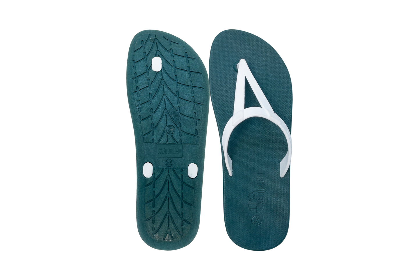 Eiffel Green Sole White Strap
